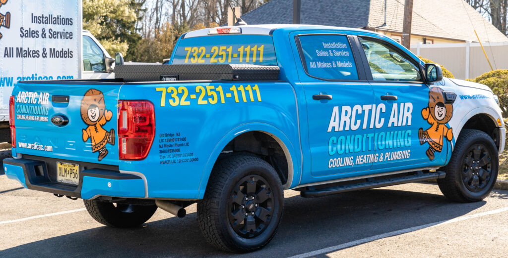 Arctic Air Conditioning Logo Wrap on Truck