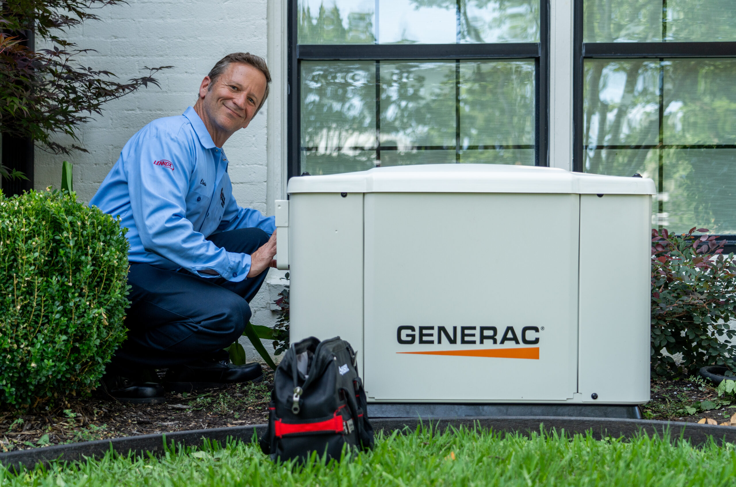 Arctic Air HVAC Tech Installing a Generator Generator